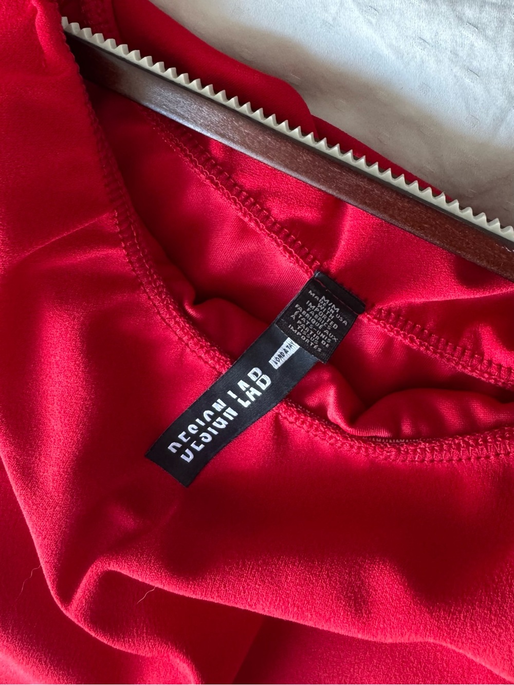Off-Shoulder Red Ruffle Bodysuit - Picture 6 of 6